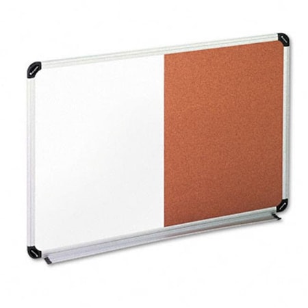 Universal Battery Universal 43743 Cork/Dry Erase Board  Melamine  36 x 24  Black/Gray  Aluminum/Plastic Frame 43743